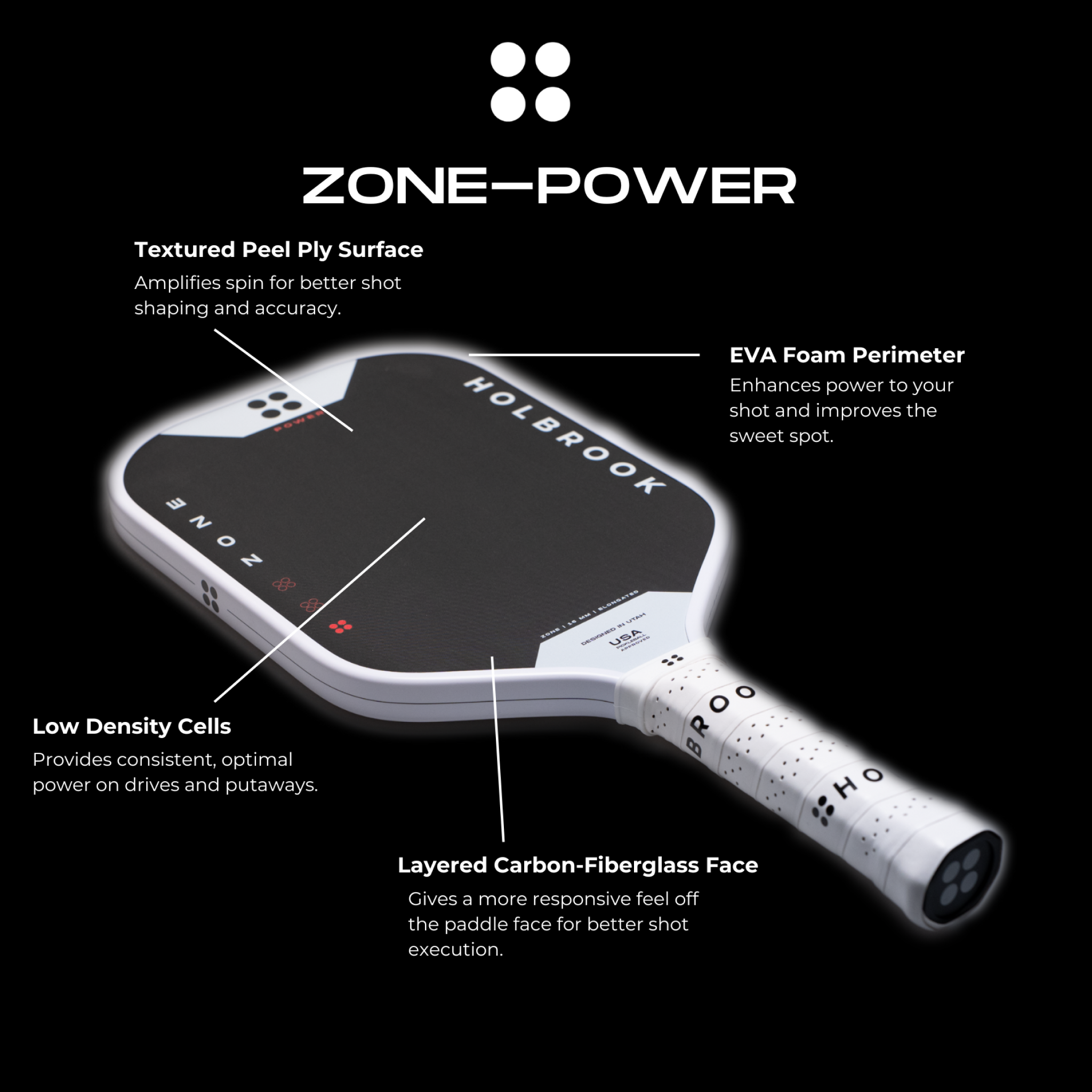 Holbrook ZONE Power Pink – Power Paddle with Control (16mm)