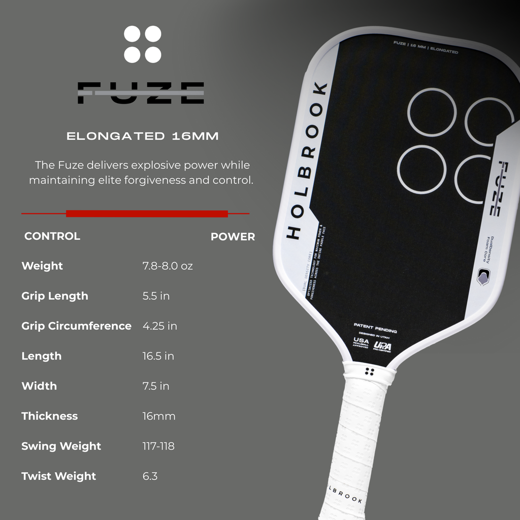Holbrook FUZE – Control Elongated Paddle (16mm)