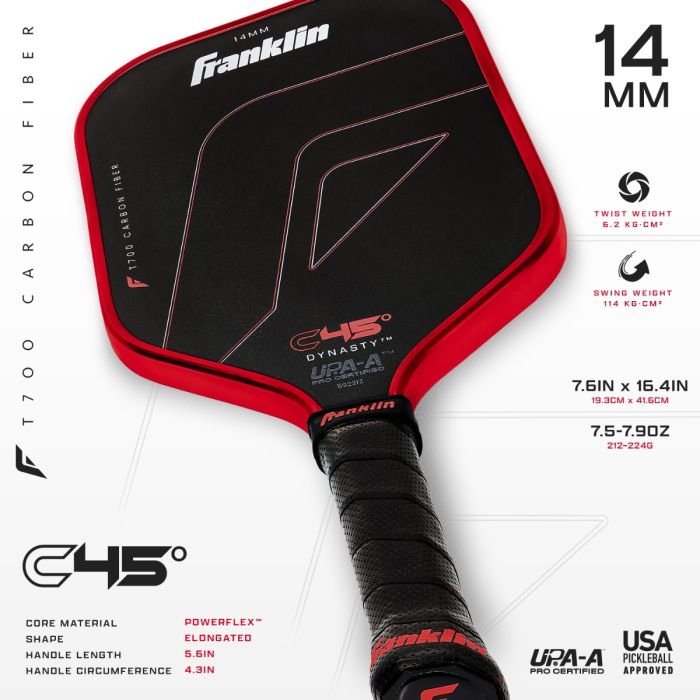 Franklin DYNASTY C45 – Power & Spin Paddle (14mm)