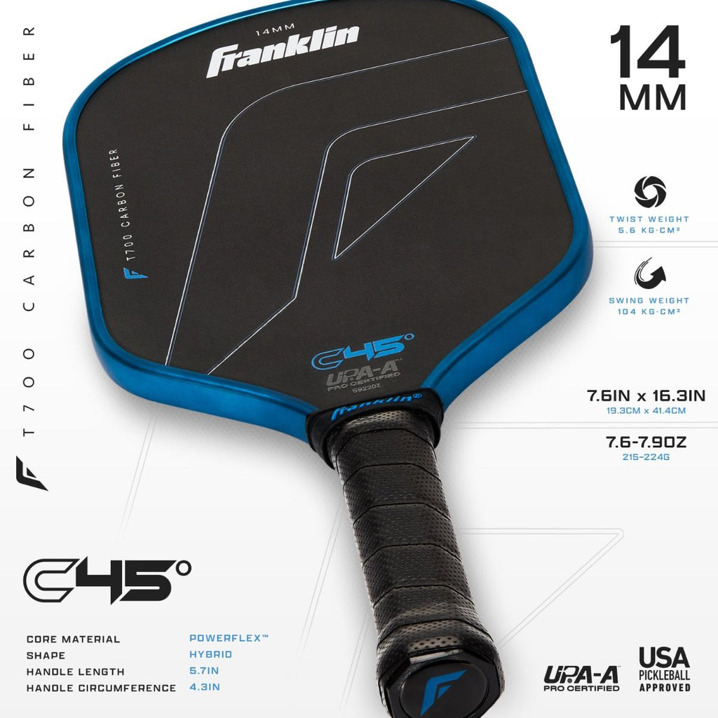 Franklin HYBRID C45 – Balanced All-Court Paddle (14mm)