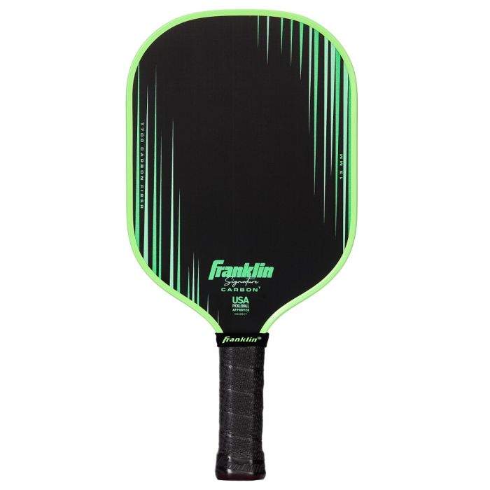 Franklin Signature Carbon Series Pickleball Paddle – 13mm Traditional Shape, Green
